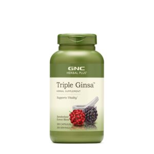 Herbal Plus Triple Ginsa, Extract Standardizat Din 3 Tipuri De Ginseng 200 cp GNC