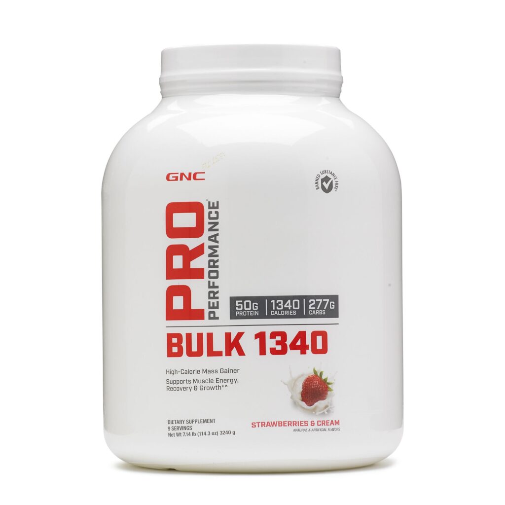Pro Performance Bulk 1340, Formula Proteica Pentru Crestere In Greutate, Cu Aroma De Capsuni, Testata Antidoping 3294 G GNC