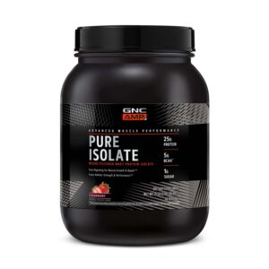 Amp Pure Isolate, Proteina Izolata Din Zer, Cu Aroma De Capsuni 882 G GNC