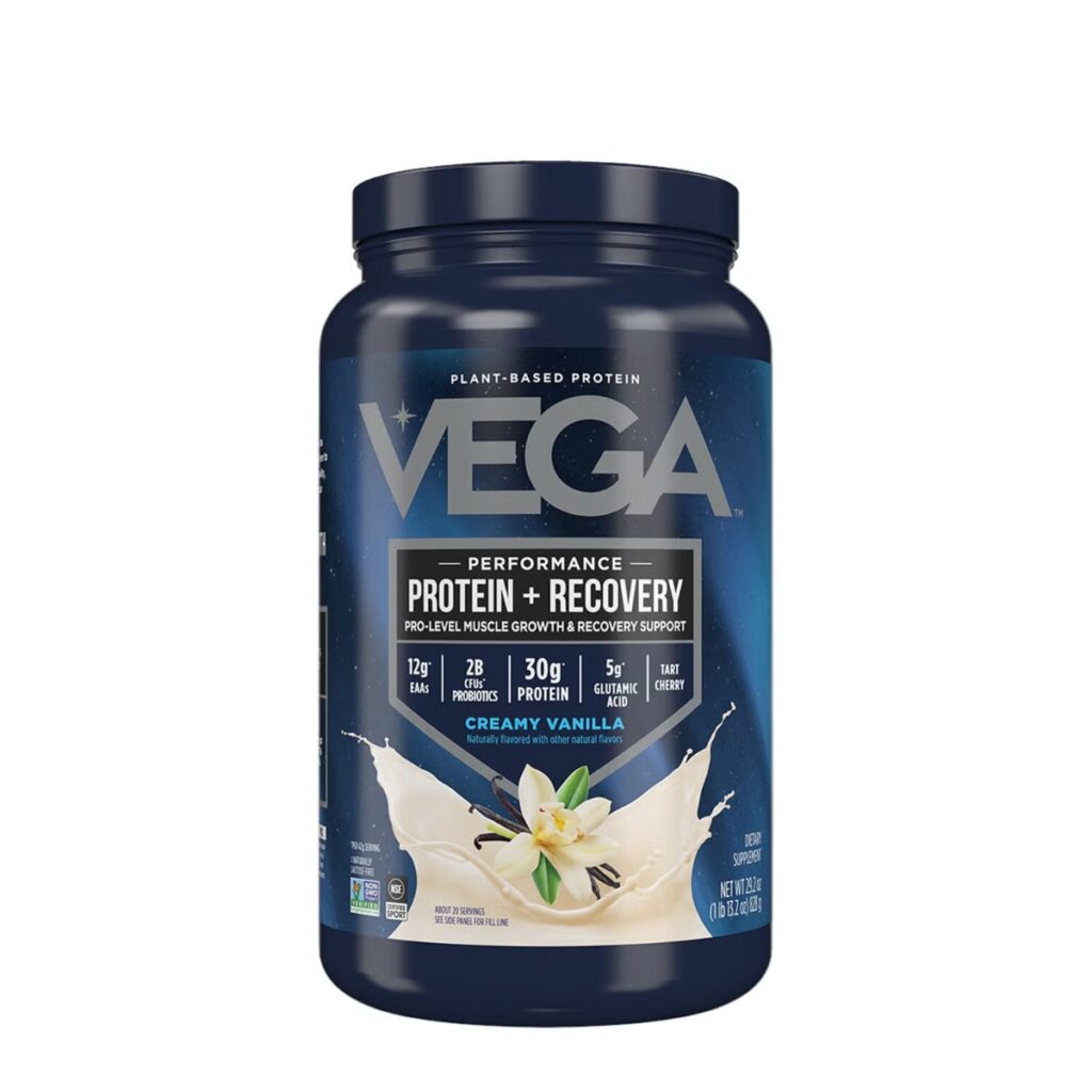 Vega Performance Protein + Recovery, Proteina Vegetala, Cu Aroma De Vanilie 828 G GNC