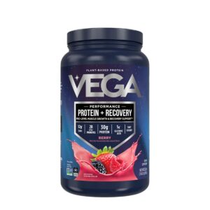 Vega Performance Protein + Recovery, Proteina Vegetala, Cu Aroma De Fructe De Padure 801 G GNC