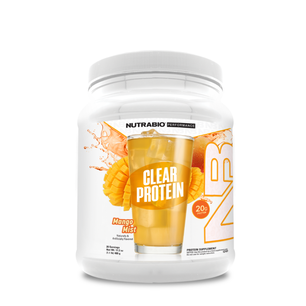 Nutrabioclear Whey Protein Isolate Mango, Izolat Proteic Din Zer Clar Cu Aroma De Mango, 489 G