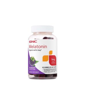 Melatonina 5 Mg Jeleuri Cu Aroma Naturala De Mure 60 Jeleuri GNC