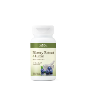 Gnc Herbal Plus Bilberry Extract & Lutein, Extract De Afine Si Luteina, 30 Cps