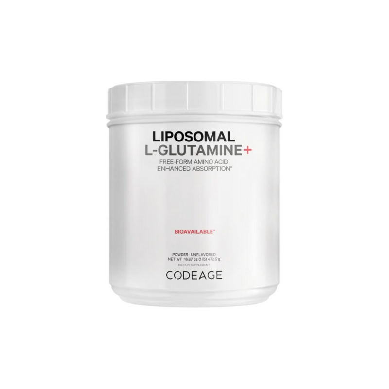 Codeage Liposomal L-glutamine Powder, L-glutamina Lipozomala Pentru Sustinerea Sanatatii Musculare Si Digestive, Fara Aroma 472.5 G GNC