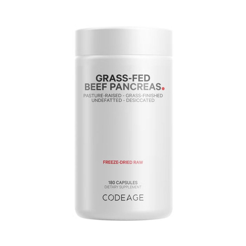 Codeage Grass-fed Beef Pancreas, Formula Premium Pentru Sustinerea Pancreasului 180 cp GNC