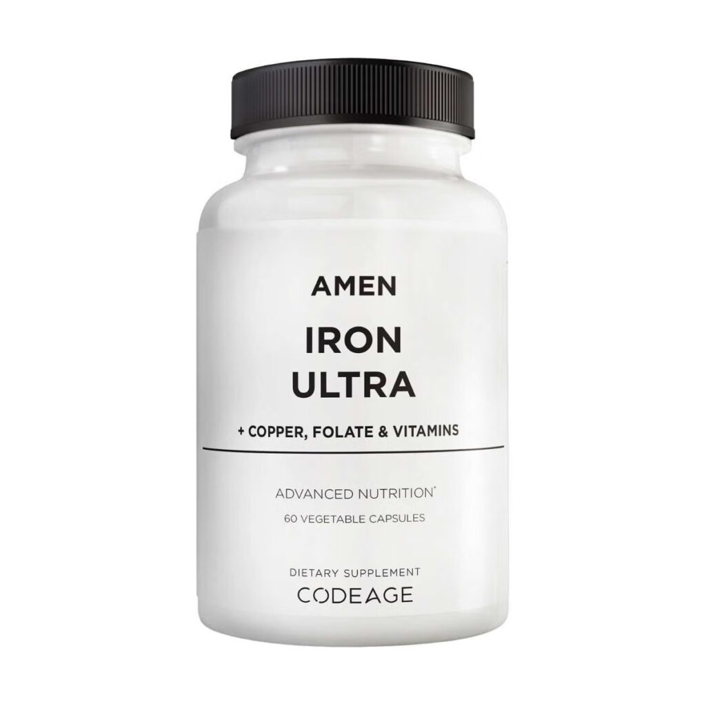Codeage Amen Iron Ultra, Formula Cu Fier Si Vitamine, 60 Cps
