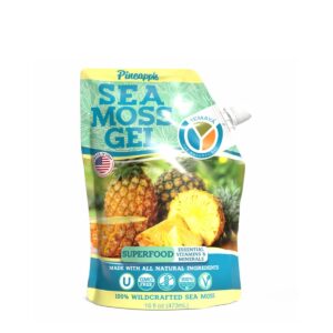 Yemaya Organic, Sea Moss Gel, Gel Organic Yemaya Cu Muschi De Mare Cu Aroma De Ananas, 473 Ml