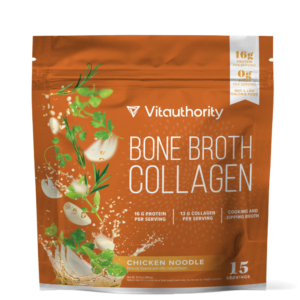 Vitauthority Bone Broth Collagen Cu Aroma Naturala De Supa De Pui, 310 G
