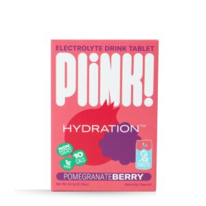 Plink! Electrolyte Drink Tablets Pomegranate Berry Flavor, Electroliti Cu Aroma De Rodie, 12 Tb
