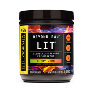 Beyond Raw Lit V2 Pre-workout With Gummy Worm Flavor, Pre-workout Cu Aroma De Jeleuri 504 G GNC