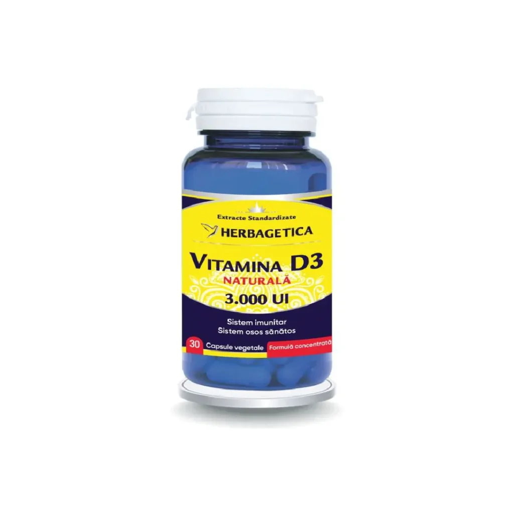 Vitamina D3 3000UI 30 cp Herbagetica