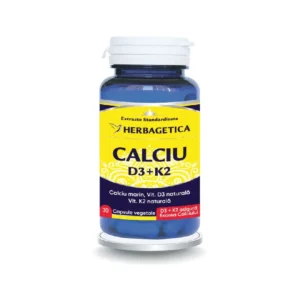 Calciu + D3 cu vitamina K2 30 cp Herbagetica