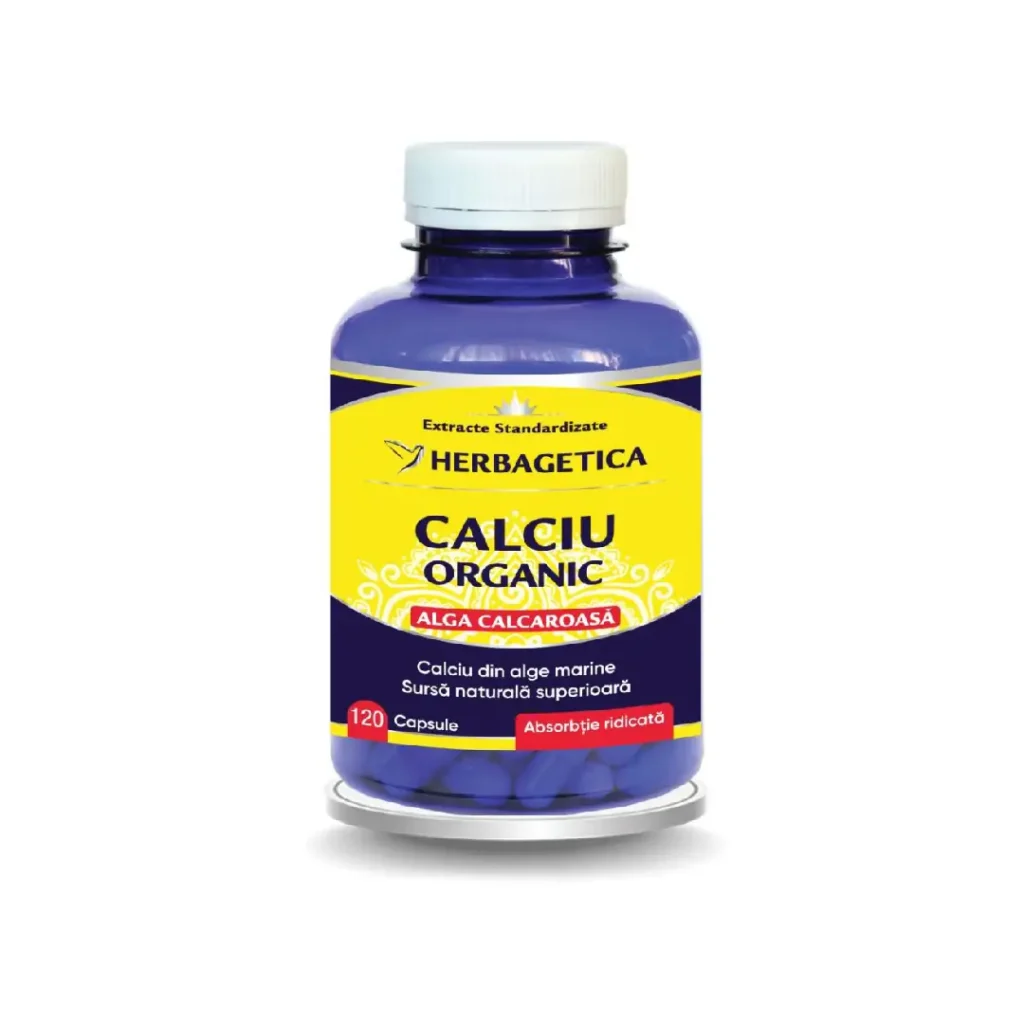 Calciu Organic Alga Calcaroasa 120 cp Herbagetica