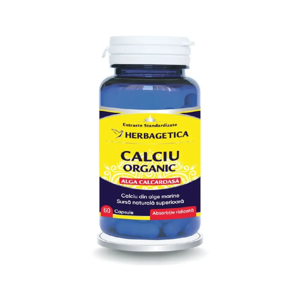 Calciu Organic Alga Calcaroasa 60 cp Herbagetica