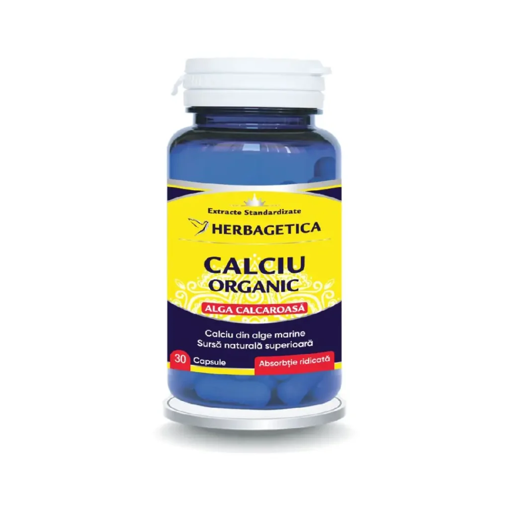 Calciu Organic Alga Calcaroasa 30 cp Herbagetica