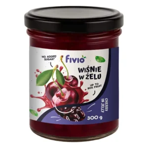 Visine in jeleu fara zahar 300g Fivio