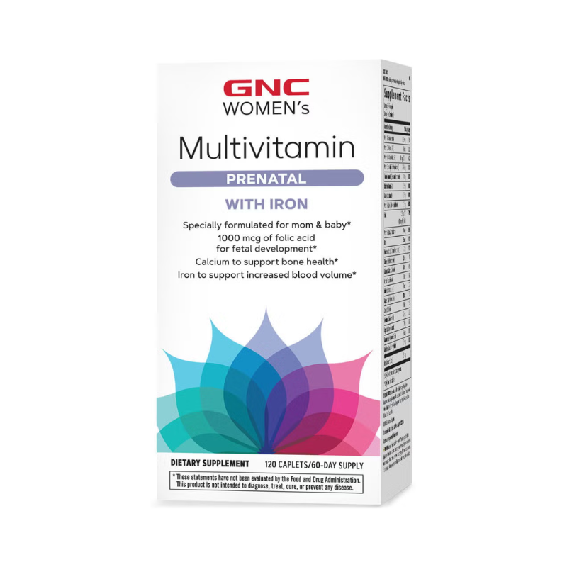 Gnc Women’s Prenatal Formula With Iron, Formula Prenatala Cu Fier, 120 Tb