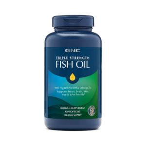 Triple Strength Fish Oil, Ulei De Peste 1000 Mg Omega 3 Epa Si Dha 120 cp GNC