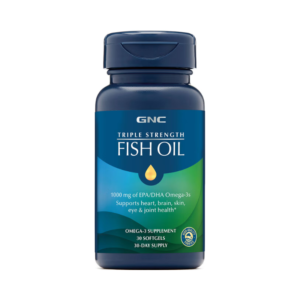 Gnc Triple Strength Fish Oil, Ulei De Peste, 1000 Mg Omega-3 Epa Si Dha, 30 Cps