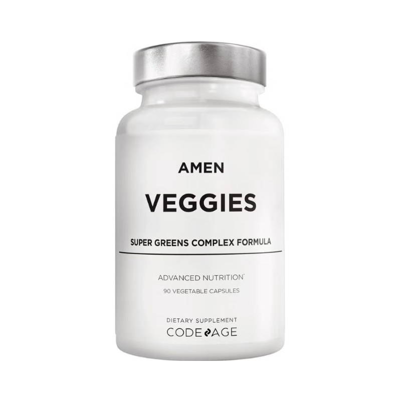 Codeage Amen Super Greens Complex Formula, Formula Premium De Legume Si Ciuperci Pentru Energie Si Vitalitate, 90 Cps