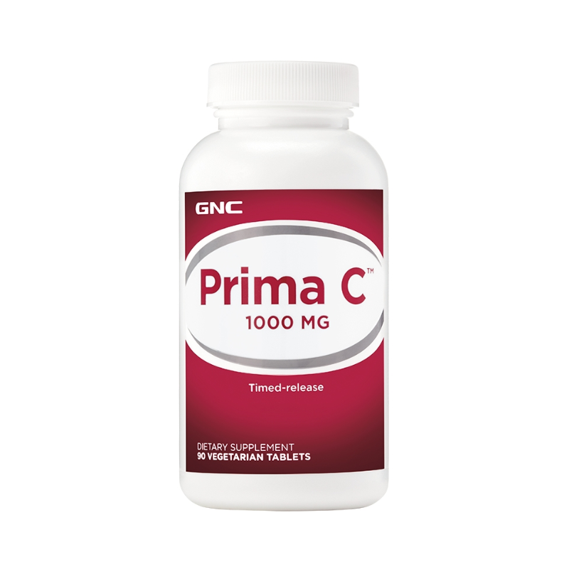 Gnc Prima C 1000 Mg, Vitamina C Liposolubila Si Hidrosolubila Cu Bioflavonoide Si Eliberare Prelungita, 90 Tb