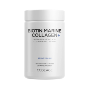 Codeage Biotin Marine Collagen+formula Completa Cu Colagen Marin Si Acid Hyaluronic, 120 Cps