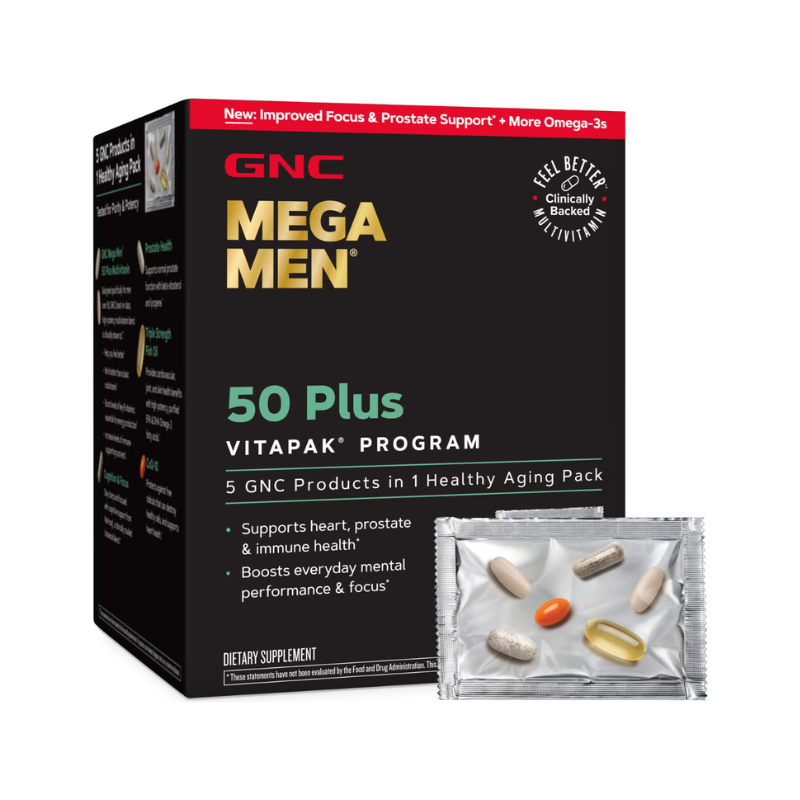 Mega Men 50 Plus Vitapak Program, Complex De Multivitamine Pentru Barbati 50 Plus 30 Pachetele GNC