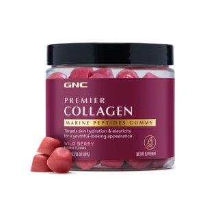 Supliment Cu Peptide Marine Pentru Piele Si Par, Cu Aroma De Fructe De Padure Salbatice 90 Jeleuri GNC