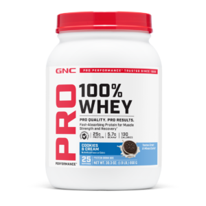 Gnc Pro Performance 100% Whey, Proteina Din Zer Cu Aroma De Biscuit Si Crema, Testata Antidoping, 860 G