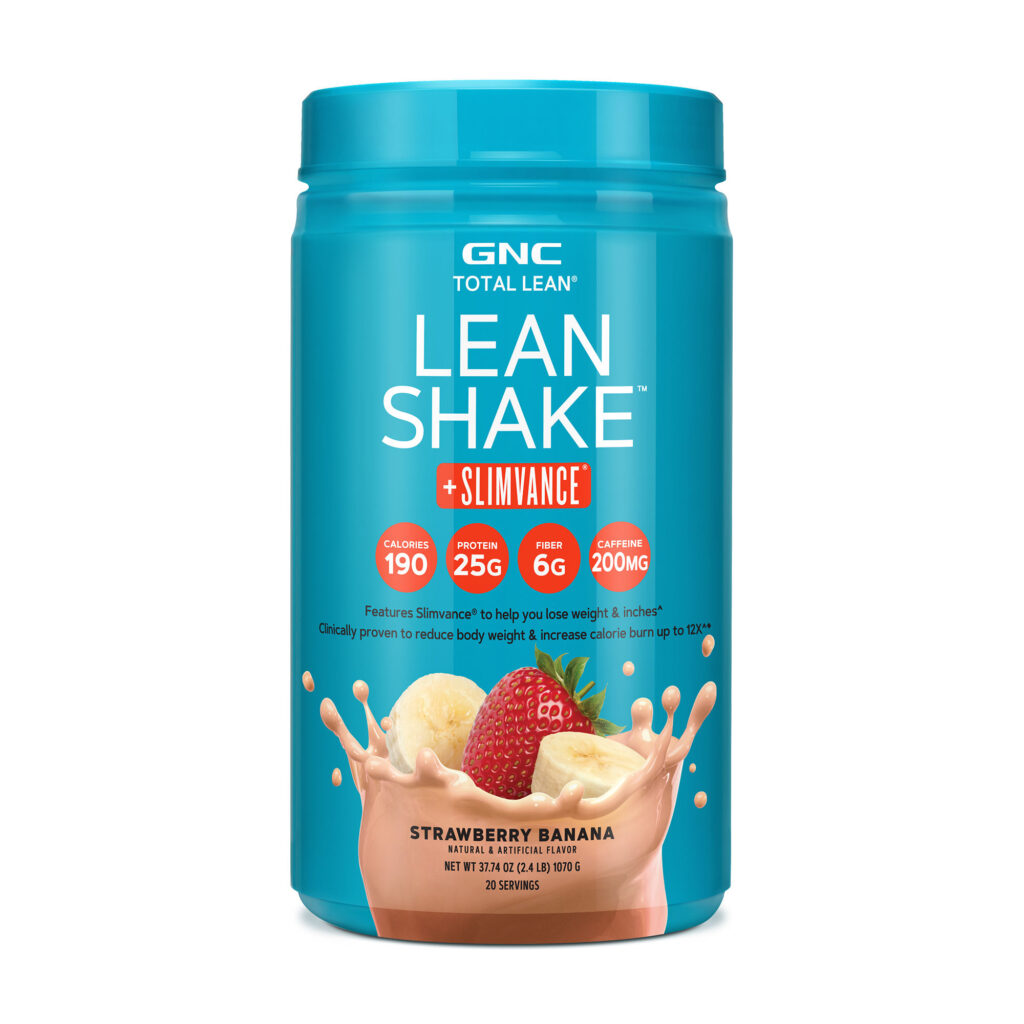 Total Lean Shake + Slimvance, Shake Proteic Cu Slimvance, Cu Aroma De Capsuni Si Banane 1070 G GNC