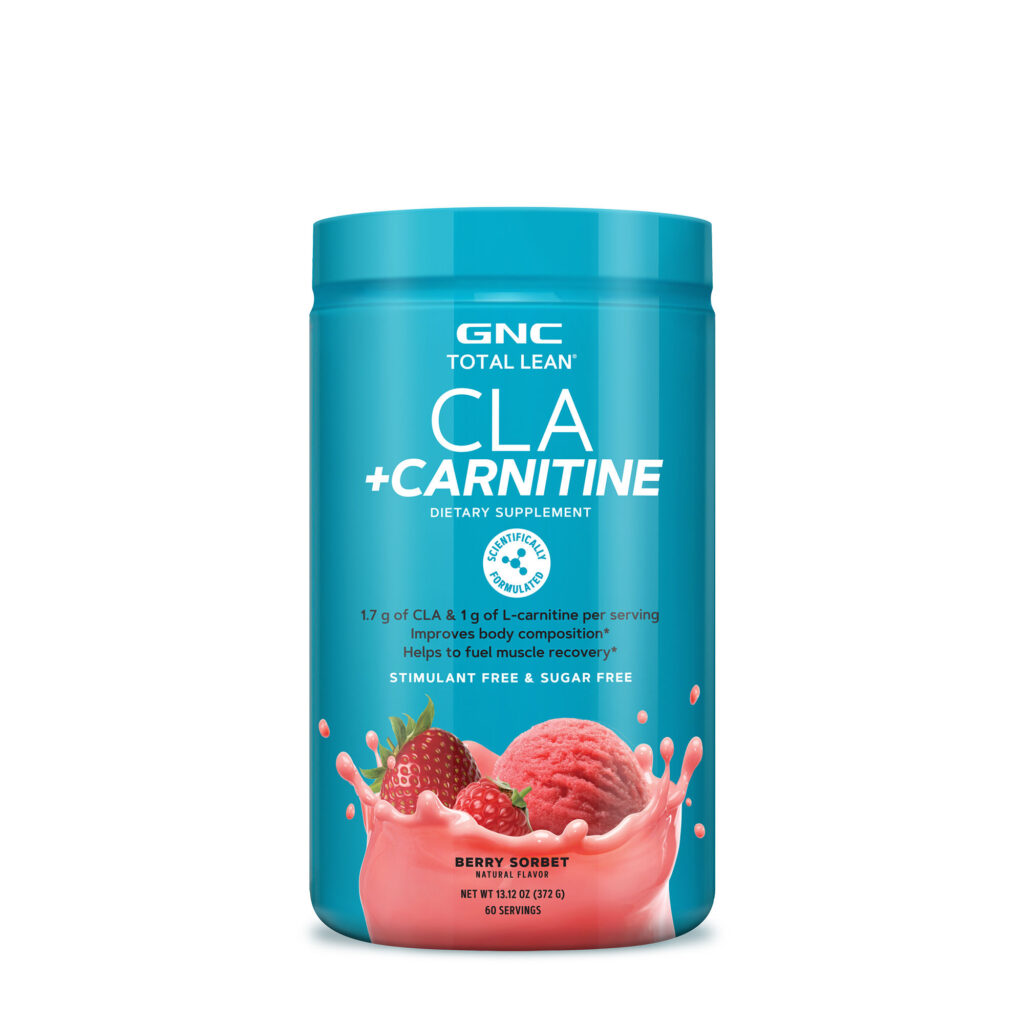Gnc Total Lean Cla + Carnitine, Acidul Linoleic Conjugat Si Carnitina, Cu Aroma De Serbet De Fructe De Padure, 372 G