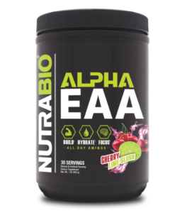 Nutrabio Alpha Eaa Cherry Lime Slush Flavor, Aminoacizi Cu Aroma De Cirese Si Lime, 455 G