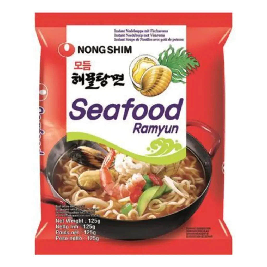 Supa instant cu fructe de mare seafood ramyun 125g Nongshim