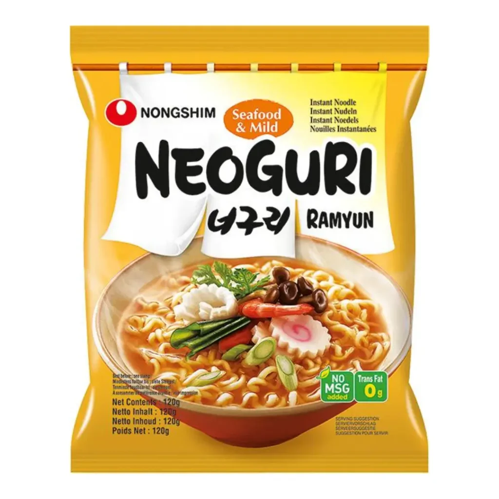 Supa instant neoguri cu fructe de mare slab picanta 120g Nongshim