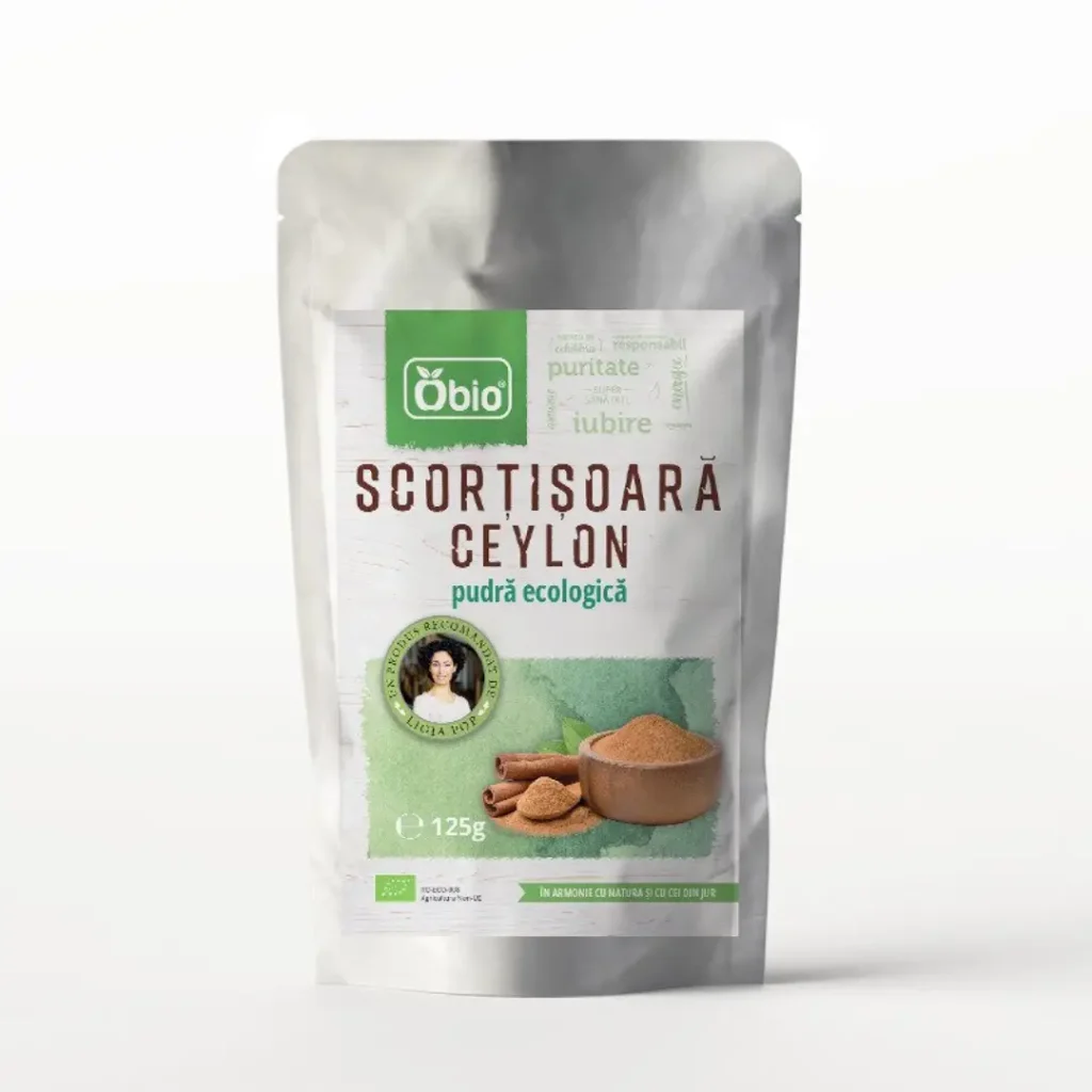 Scortisoara Ceylon pudra bio 125g Obio